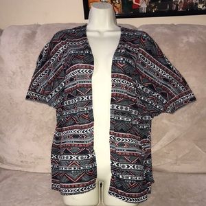 TORRID size 0 black white orange pink green cardigan 💕